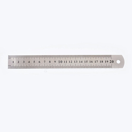 15/20/30cm Silver Stainless Steel Straight Ruler Precision Double Sided Measure