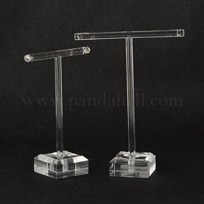 T bar organischem Glas Ohrring Display-Ständer X-EDIS-G001-01-1