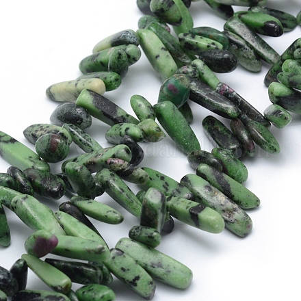 Natural Ruby in Zoisite Beads Strands X-G-K220-08-1