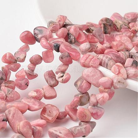 Pepitas de hebras de perlas naturales de rodocrosita G-M341-08-1