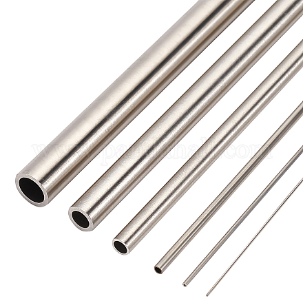 Benecreat 6pcs 6 estilos 304 tubos de acero inoxidable FIND-BC0002-34-1