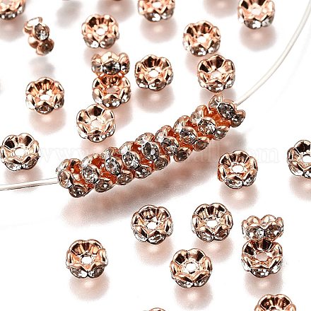 Messing Strass Zwischen perlen RB-A014-L5mm-01RG-NF-1