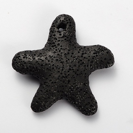 Synthetic Lava Rock Big Starfish/Sea Stars Pendants G-O025-05E-1