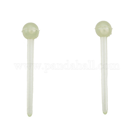 Piccoli orecchini a sfera in plastica&nbsp;EJEW-N022-01D-1