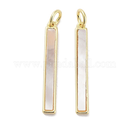 Подвески из латуни из натуральных ракушек KK-C051-18G-1
