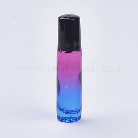 Botella de bola de rodillo vacía de aceite esencial de color degradado de vidrio de 10 ml X-MRMJ-WH0011-B09-A-1