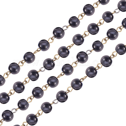 La main de perles de perles de verre chaînes AJEW-PH00489-05-1