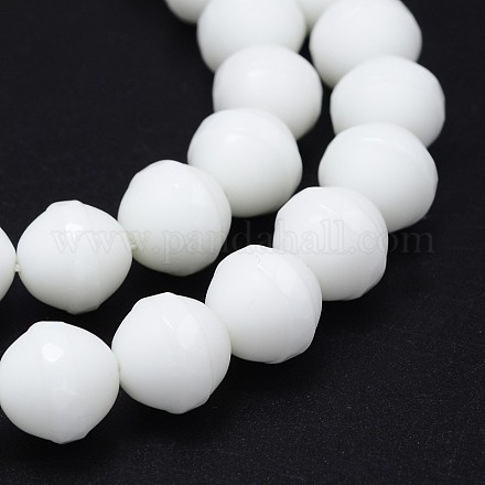 Synthetical Porcelain Round Beads Strands G-P114-13-12mm-1