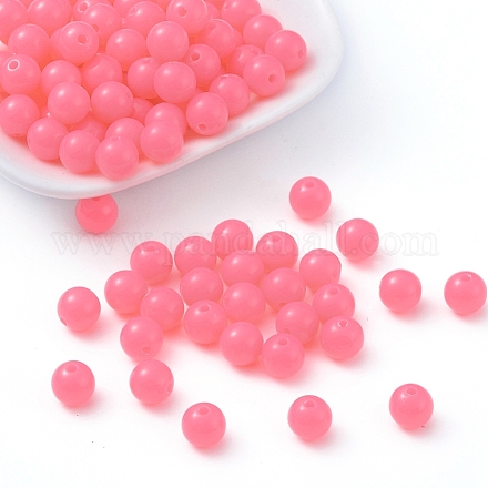 Perles en acrylique fluorescente X-MACR-R517-8mm-04-1