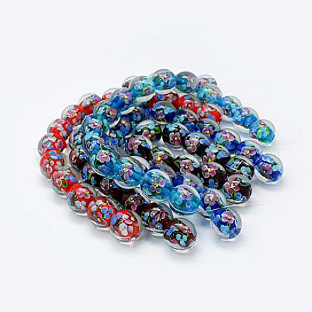 Chapelets de perles vernissées manuelles LAMP-G053-19mm-M-1