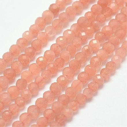 Chapelets de perles de sunstone naturelle naturelles G-P279-68-4mm-1