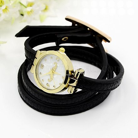 Fashionable PU Leather Watch Bracelets X-WACH-J008-07-1