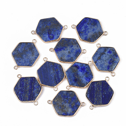 Connecteurs de liens naturels lapis lazuli G-S359-053C-1