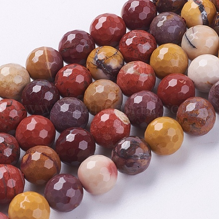 Chapelets de perles en mokaite naturel G-G542-10mm-05-1