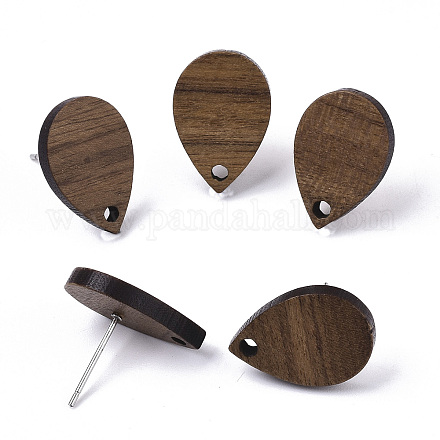 Pandahall 20 par de accesorios para aretes de madera de nogal MAK-TA0001-14-1