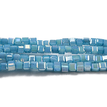 Baking Painted Glass Beads Strands DGLA-F002-05F-1