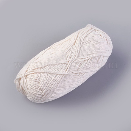 綿編み糸  かぎ針編みの糸  ベージュ  1mm  約120m /ロール YCOR-WH0004-A01-1