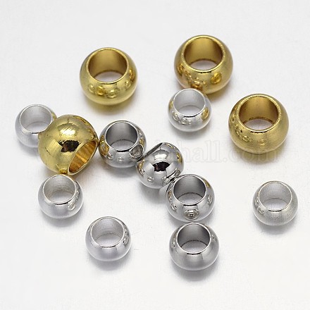 Rondelle Brass Beads KK-L111C-01-1