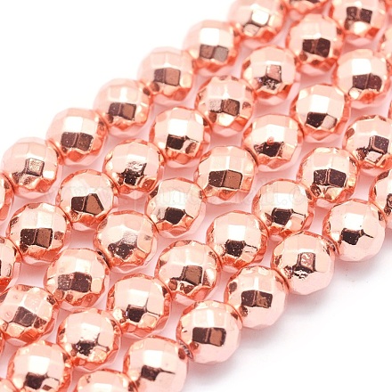 Chapelets de perles en hématite synthétique sans magnétiques G-L485-03B-RG-1
