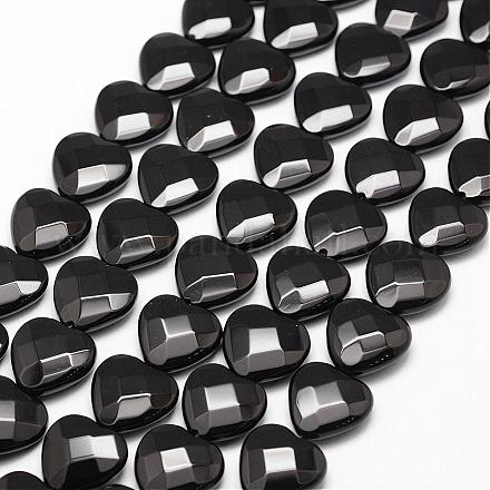 Natural Black Onyx Beads Strands G-P161-37-25x25mm-1