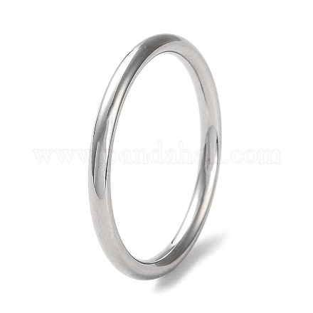 304 anello da dito semplice a fascia semplice in acciaio inossidabile per donna uomo RJEW-F152-01C-P-1