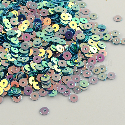 Perles de paillette de forme disque en plastique X-PVC-Q014-3mm-34-1
