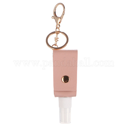 Plastic Hand Sanitizer Bottle with PU Leather Cover KEYC-PW0003-04J-1
