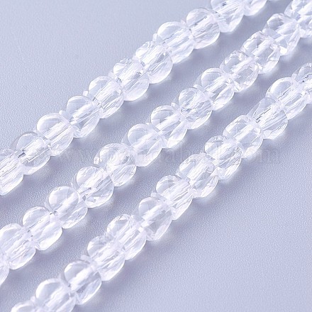 Grado de hilos de perlas de cristal de cuarzo naturales G-F619-34-1