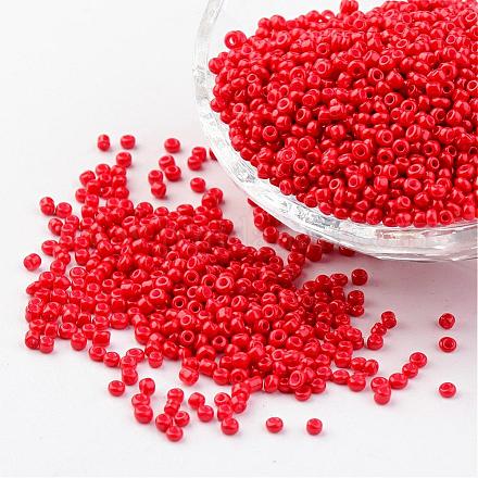 12/0 1.5~2mm Baking Paint Glass Seed Beads Loose Spacer Beads X-SEED-S001-K20-1