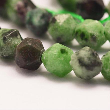 Natural Ruby in Zoisite Beads Strands G-E359-13-6mm-1