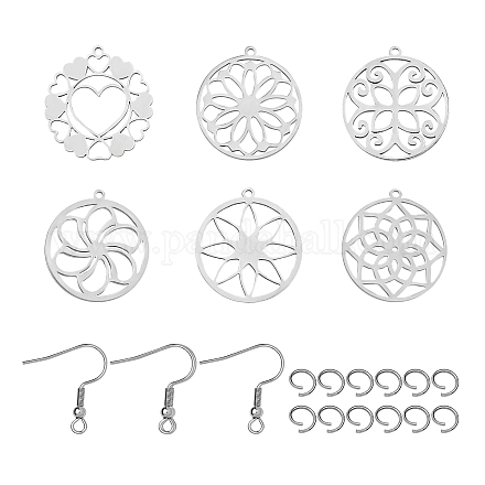 Kits de fabrication de boucles d'oreilles bricolage unicraftale DIY-UN0001-48P-1