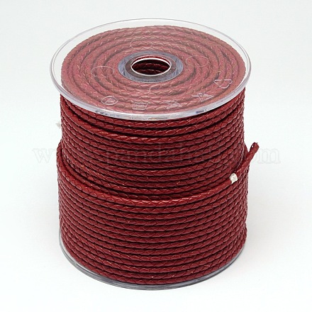 Eco-Friendly Braided Leather Cord WL-E008-4mm-08-1