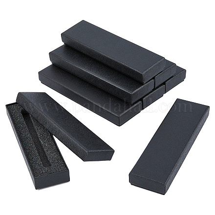 Dicosmetic 12 個紙ペンボックス  スポンジで  ペン用ギフト包装ボックス  長方形  ブラック  18.3x5.3x2.5cm CON-DC0001-01-1