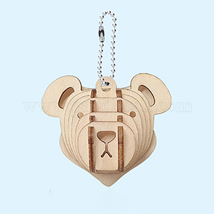 Kit di giocattoli per animali da assemblaggio in legno fai da te per ragazzi e ragazze WOCR-PW0003-71G-1