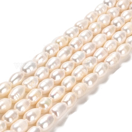 Fili di perle di perle d'acqua dolce coltivate naturali PEAR-E016-195-1