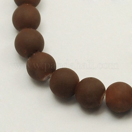 Rubber Glass Round Beads Strands X-DGLA-R023-4mm-7-1