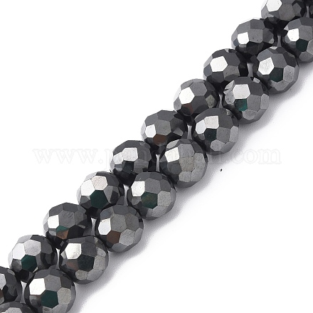 Chapelets de perles hématite synthétique sans magnétique G-F740-04-1