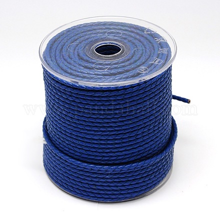 Eco-Friendly Braided Leather Cord WL-E016-3mm-02-1
