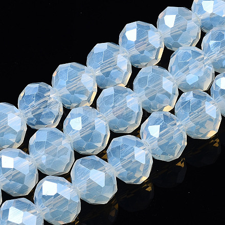 Abalorios de vidrio electroplate hebras X-EGLA-A034-J8mm-A04-1