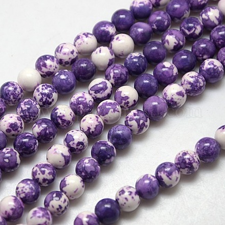 Synthetic Fossil Beads Strands G-L028-6mm-03-1