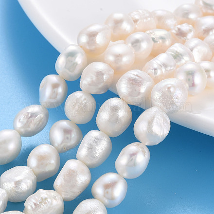 Naturales keshi abalorios de perlas hebras PEAR-S020-C02-1