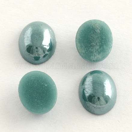 Pearlized Plated Opaque Glass Cabochons PORC-S804-13x18-22-1