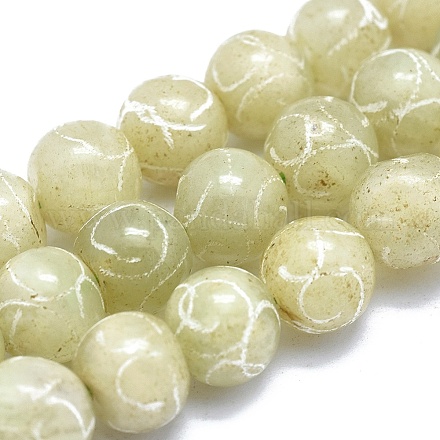 Natural Xiuyan Jade Beads Strands G-O179-B05-10mm-1