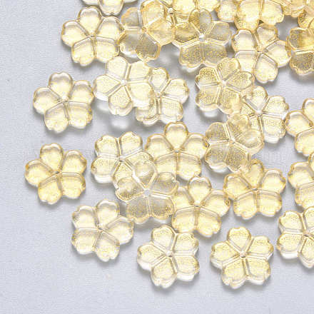 Perles de verre peintes par pulvérisation transparent GLAA-S190-006A-01-1