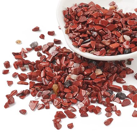 Natürliche rote Jaspis-Chips-Perlen G-O103-24-1