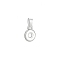 Brass Charms, Long-Lasting Plated, Rack Plating, Cadmium Free & Lead Free, Letter O, 9x6.5x2.2mm, Hole: 5x2.5mm