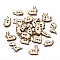 2-Hole Animal Theme Wood Buttons, Mixed Shapes with Stitch Border, Blanched Almond, 11.5~20x20~25x2.5mm, Hole: 2.5mm