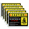 CRASPIRE 5PCS Buckle Up Warning Sign Taxi Safety Notice Sign Security Self Adhesive 6.9