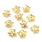 Natural Larimar Beads, with Golden Brass Findings and Pearl, Star, 22~22.5x23~24x11~13.5mm, Hole: 0.8mm