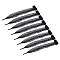 10 Pairs Polyester Lace Shoelaces, Black, 820x30x0.2mm